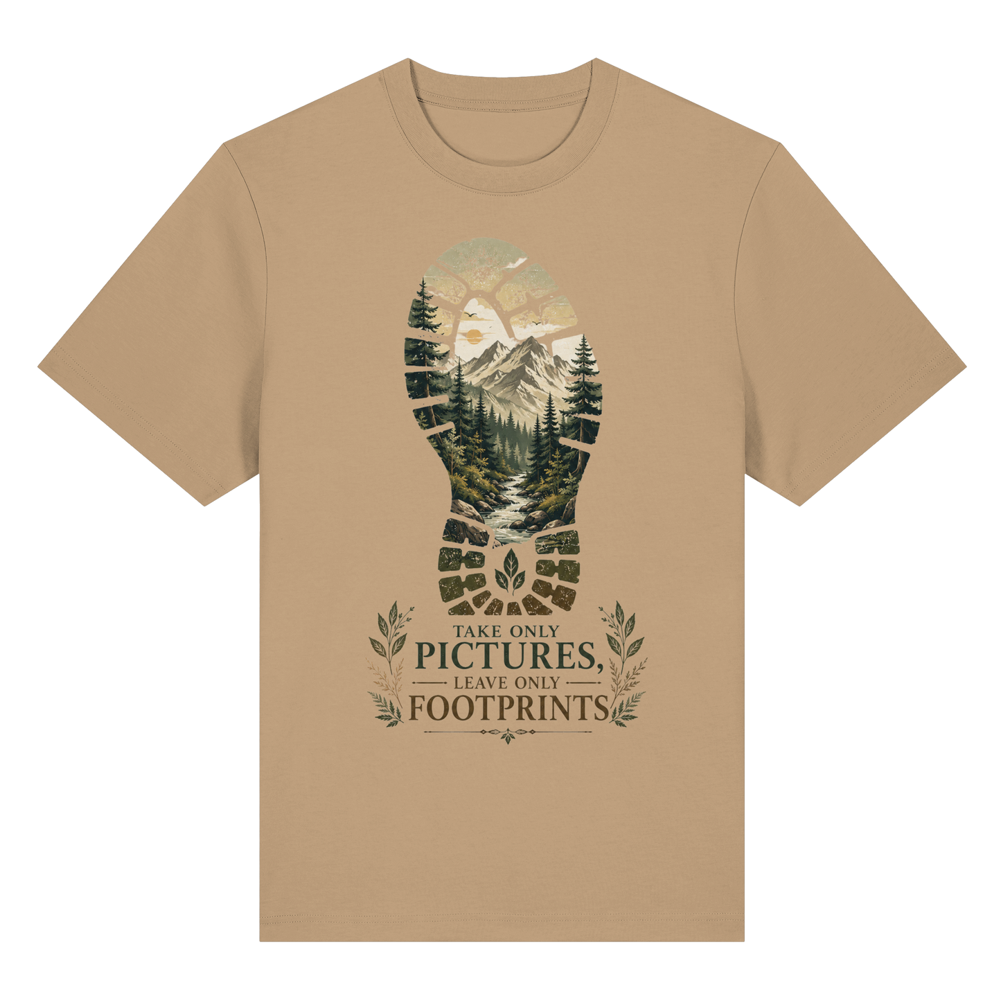 Clever Outdoor Take Only Pictures Leave Only Footprints - Organic Heavy Shirt