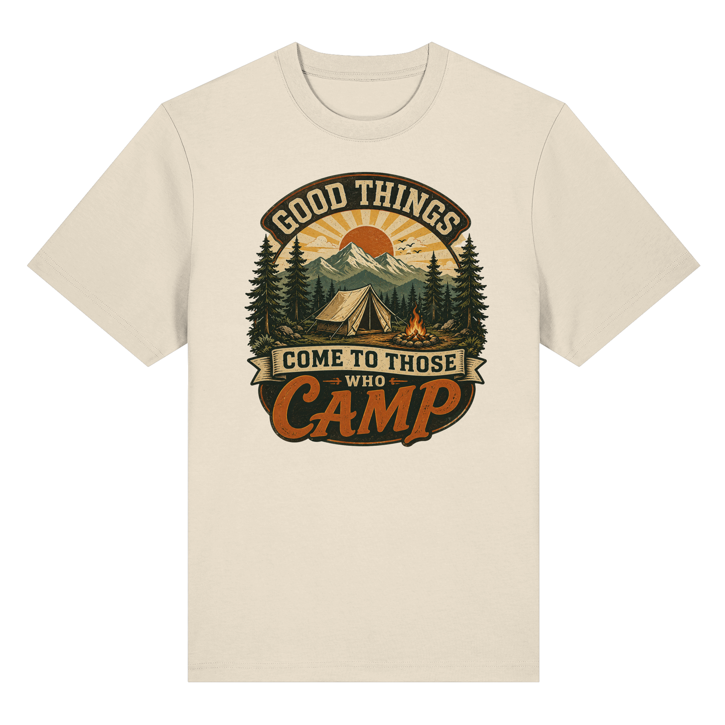 Clever Outdoor Good Things Come To Those Who Camp - Organic Heavy Shirt