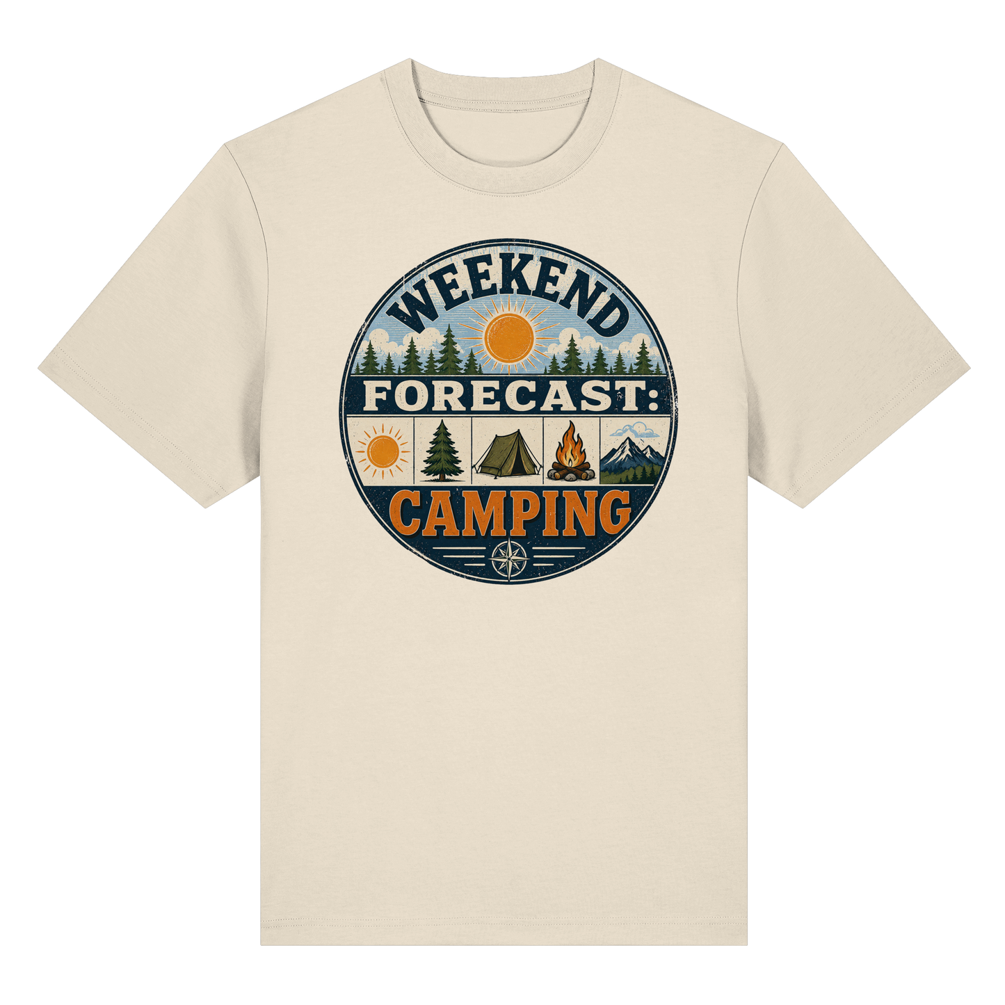 Clever Outdoor Weekend Forecast Camping - Organic Heavy Shirt