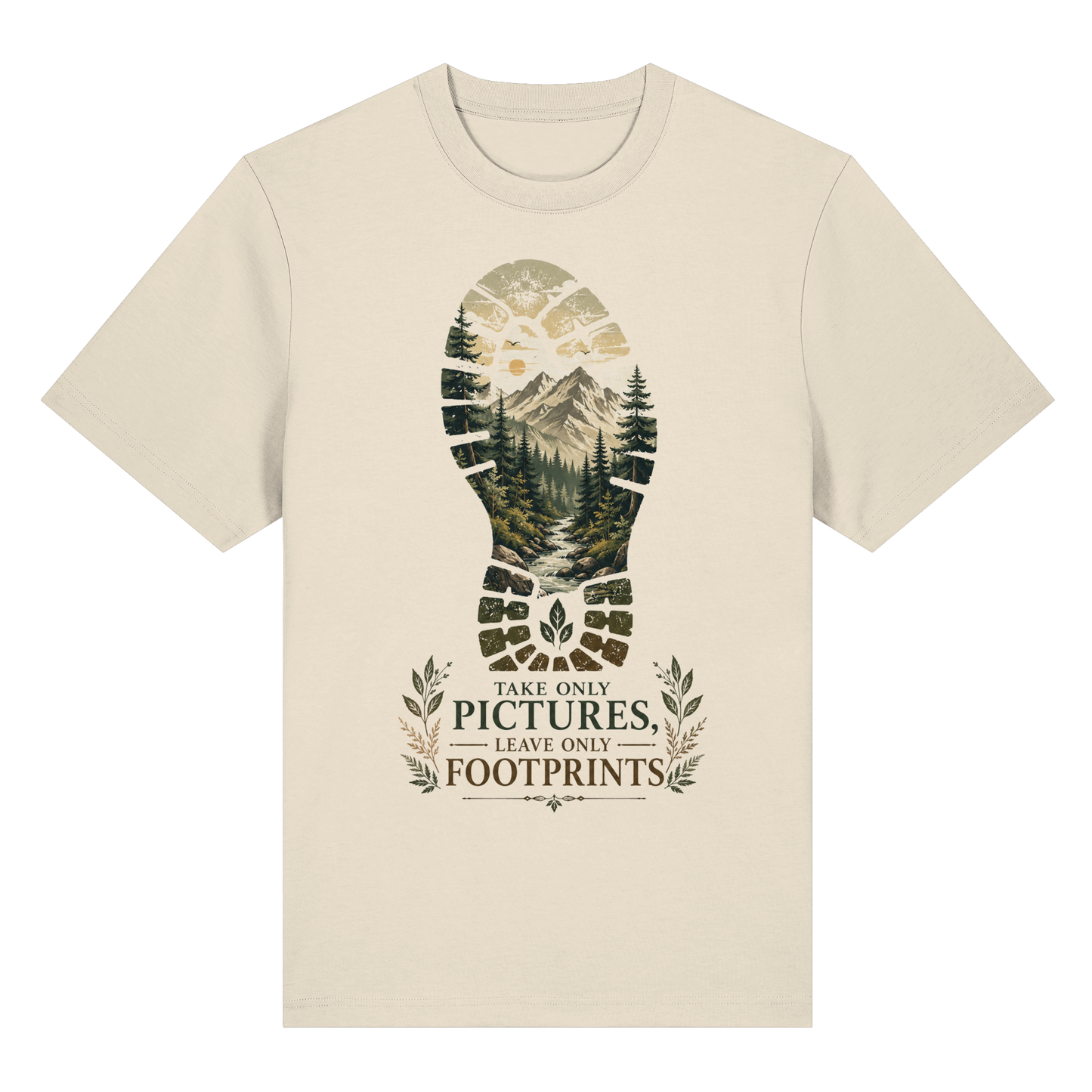 Clever Outdoor Take Only Pictures Leave Only Footprints - Organic Heavy Shirt