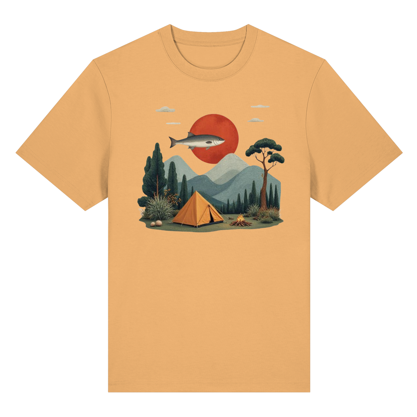 Clever Outdoor Red Sun Fish - Organic Heavy Shirt