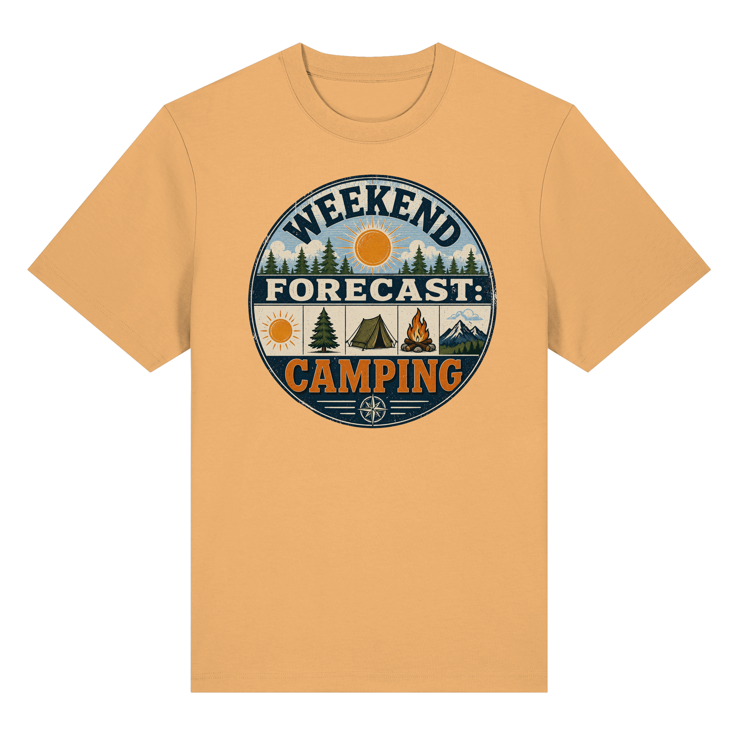 Clever Outdoor Weekend Forecast Camping - Organic Heavy Shirt