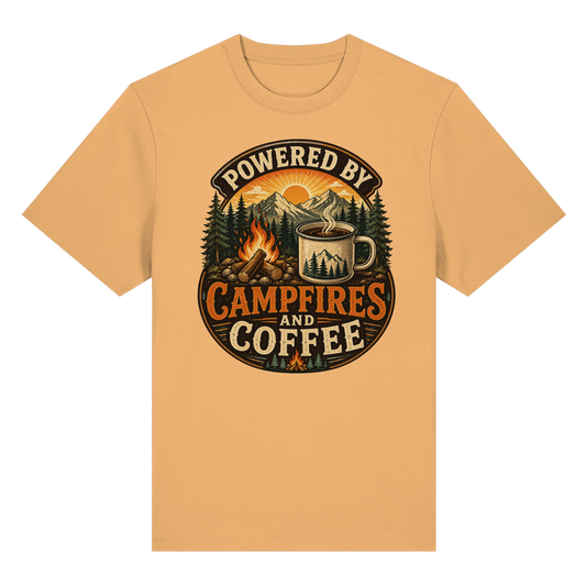 Clever Outdoor Powered by Campfires and Coffee - Organic Heavy Shirt - clever-outdoor.de