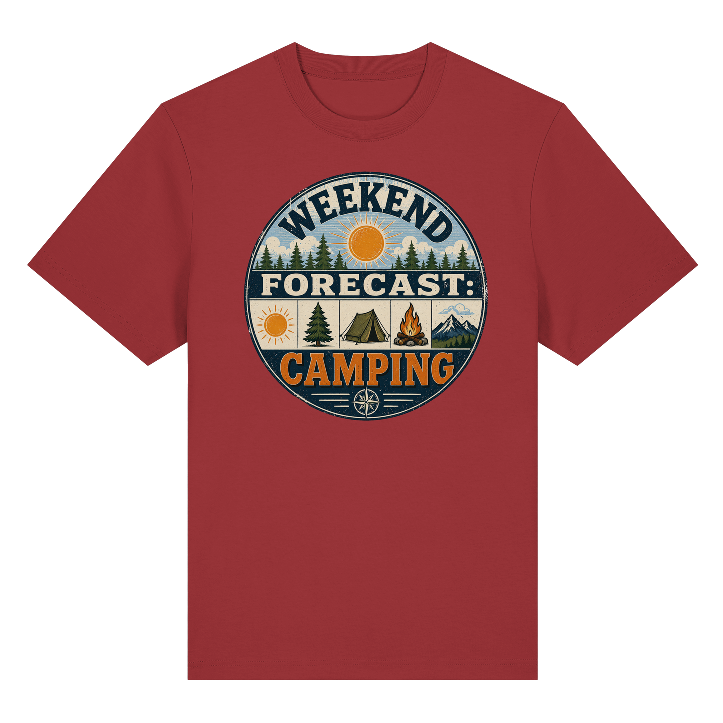 Clever Outdoor Weekend Forecast Camping - Organic Heavy Shirt