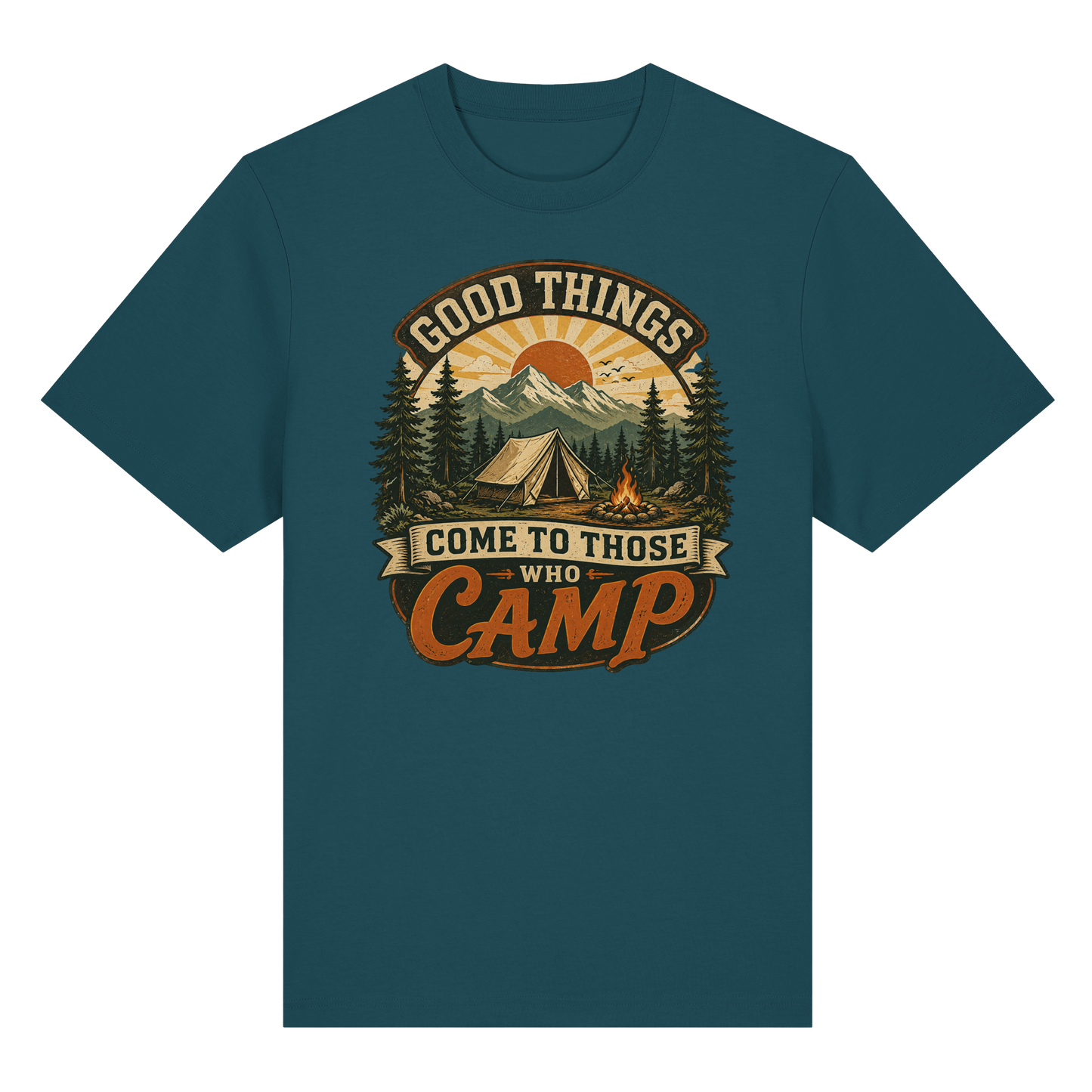 Clever Outdoor Good Things Come To Those Who Camp - Organic Heavy Shirt
