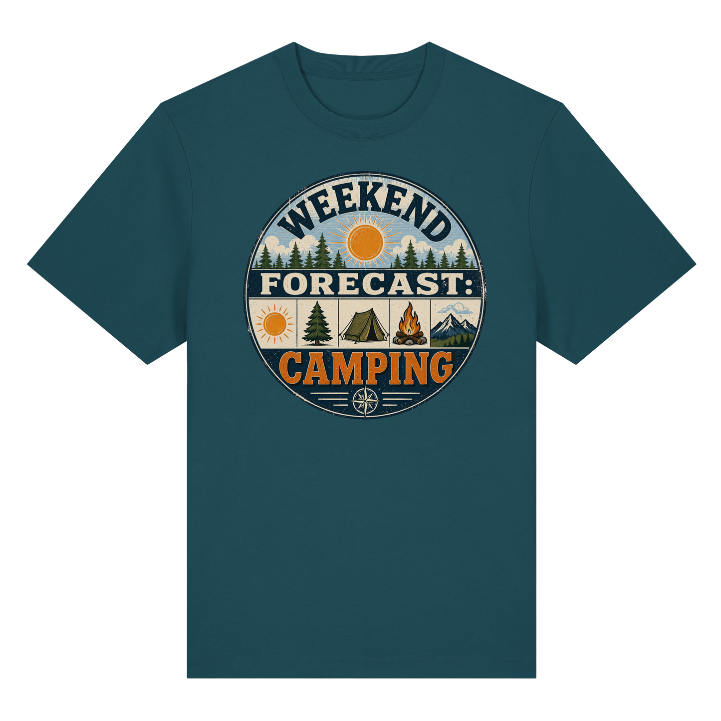 Clever Outdoor Weekend Forecast Camping - Organic Heavy Shirt
