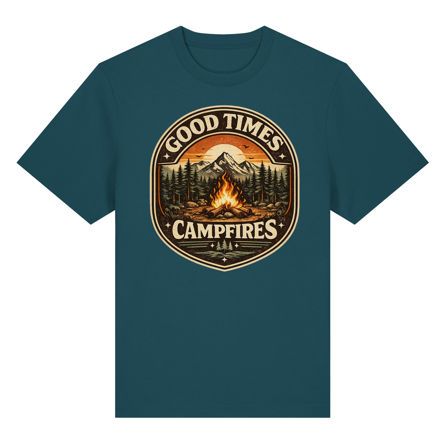 Clever Outdoor Good Times Campfires - Organic Heavy Shirt