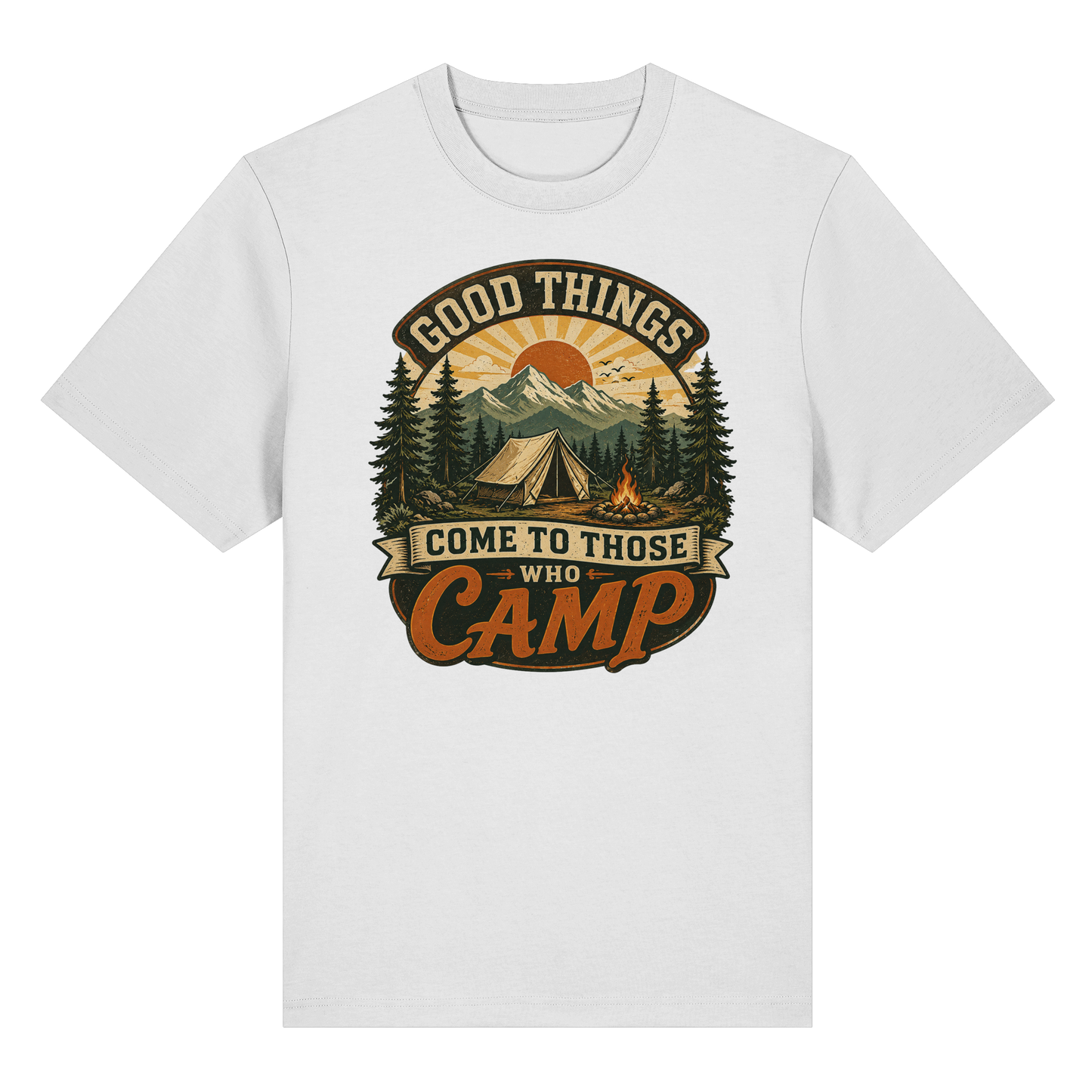 Clever Outdoor Good Things Come To Those Who Camp - Organic Heavy Shirt