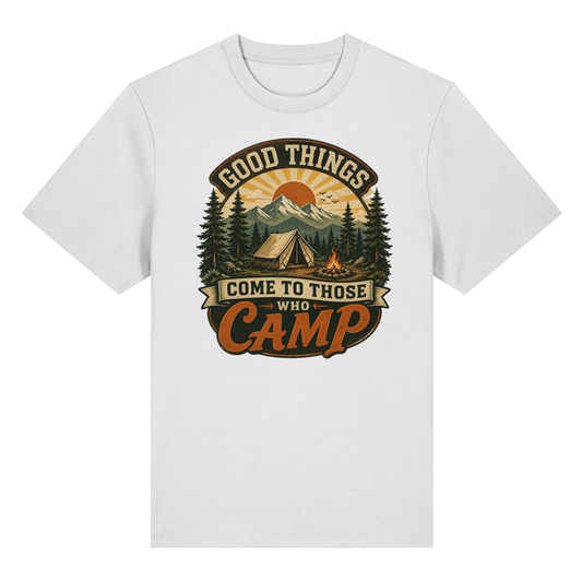 Clever Outdoor Good Things Come To Those Who Camp - Organic Heavy Shirt - clever-outdoor.de