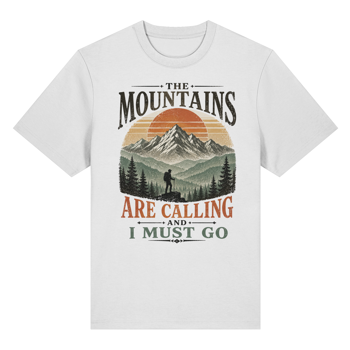 Clever Outdoor The Mountains Are Calling And I Must Go - Organic Heavy Shirt