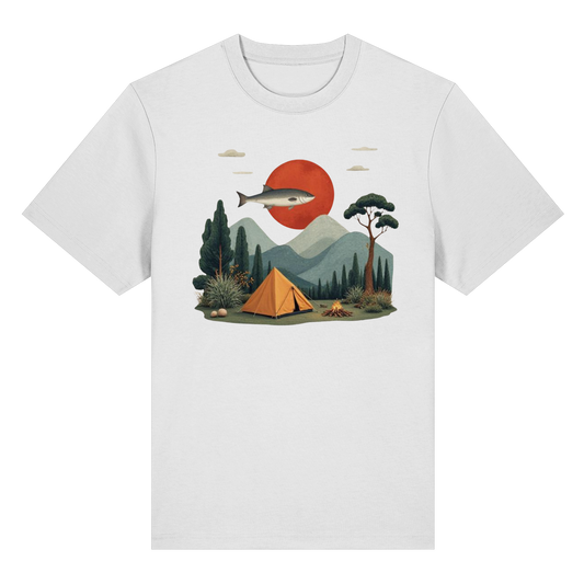 Clever Outdoor Red Sun Fish - Organic Heavy Shirt - clever-outdoor.de
