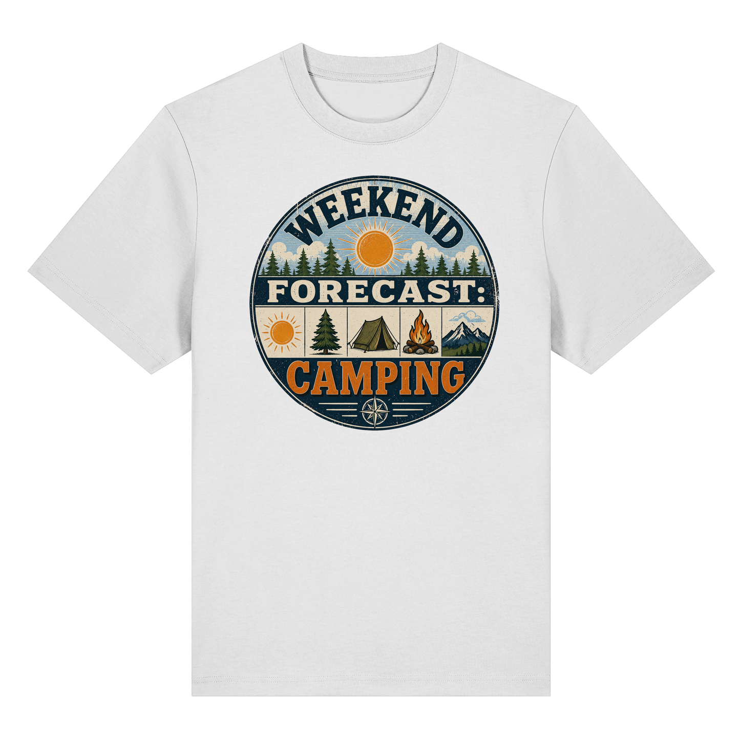 Clever Outdoor Weekend Forecast Camping - Organic Heavy Shirt