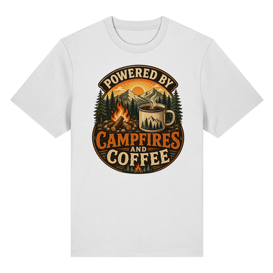 Clever Outdoor Powered by Campfires and Coffee - Organic Heavy Shirt - clever-outdoor.de