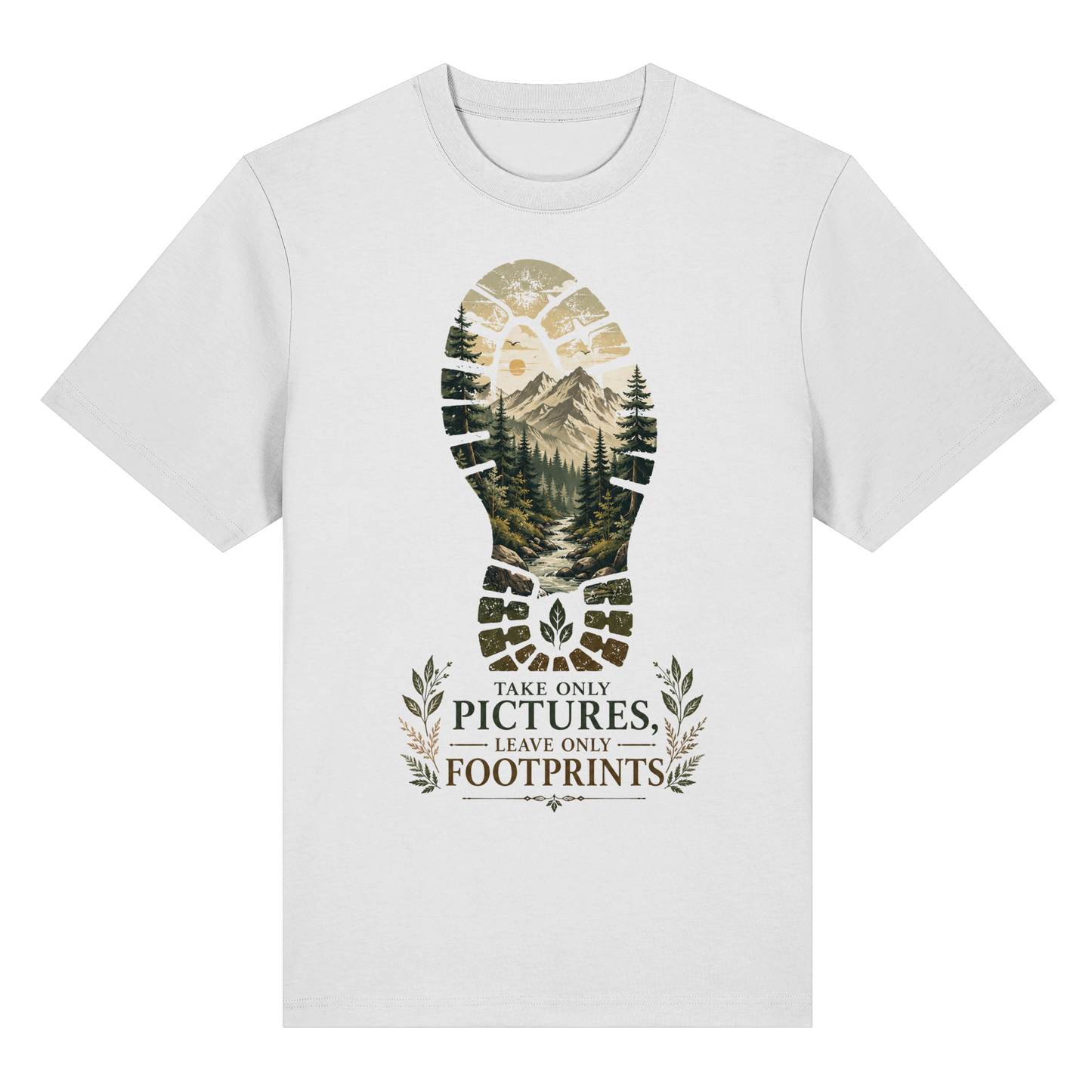 Clever Outdoor Take Only Pictures Leave Only Footprints - Organic Heavy Shirt