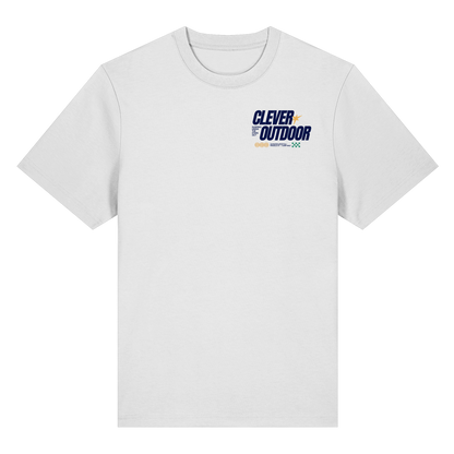 Clever Outdoor Lifestyle Organic Heavy Shirt in Weiß – Camping & Outdoor T-Shirt, Vorderansicht