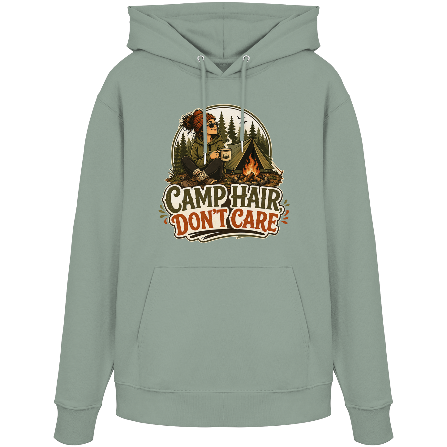 Clever Outdoor Camp Hair Don't Care - Organic Hoodie