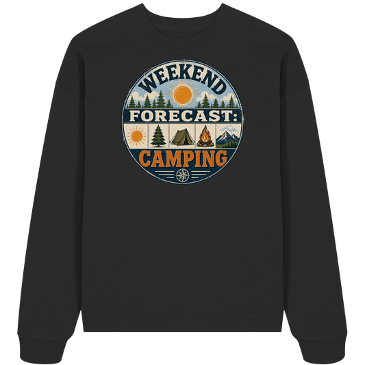 Clever Outdoor Weekend Forecast Camping - Organic Oversize Sweatshirt - clever-outdoor.de