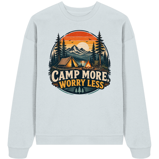 Clever Outdoor Camp More Worry Less - Organic Oversize Sweatshirt - clever-outdoor.de