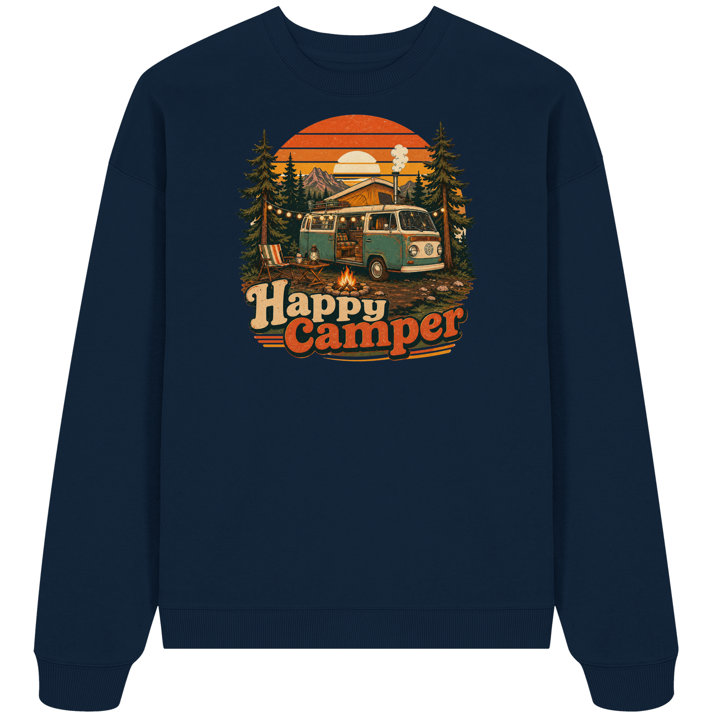 Clever Outdoor Happy Camper - Organic Oversize Sweatshirt