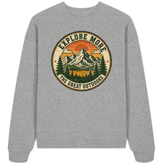 Clever Outdoor Explore More The Great Outdoors - Organic Oversize Sweatshirt - clever-outdoor.de