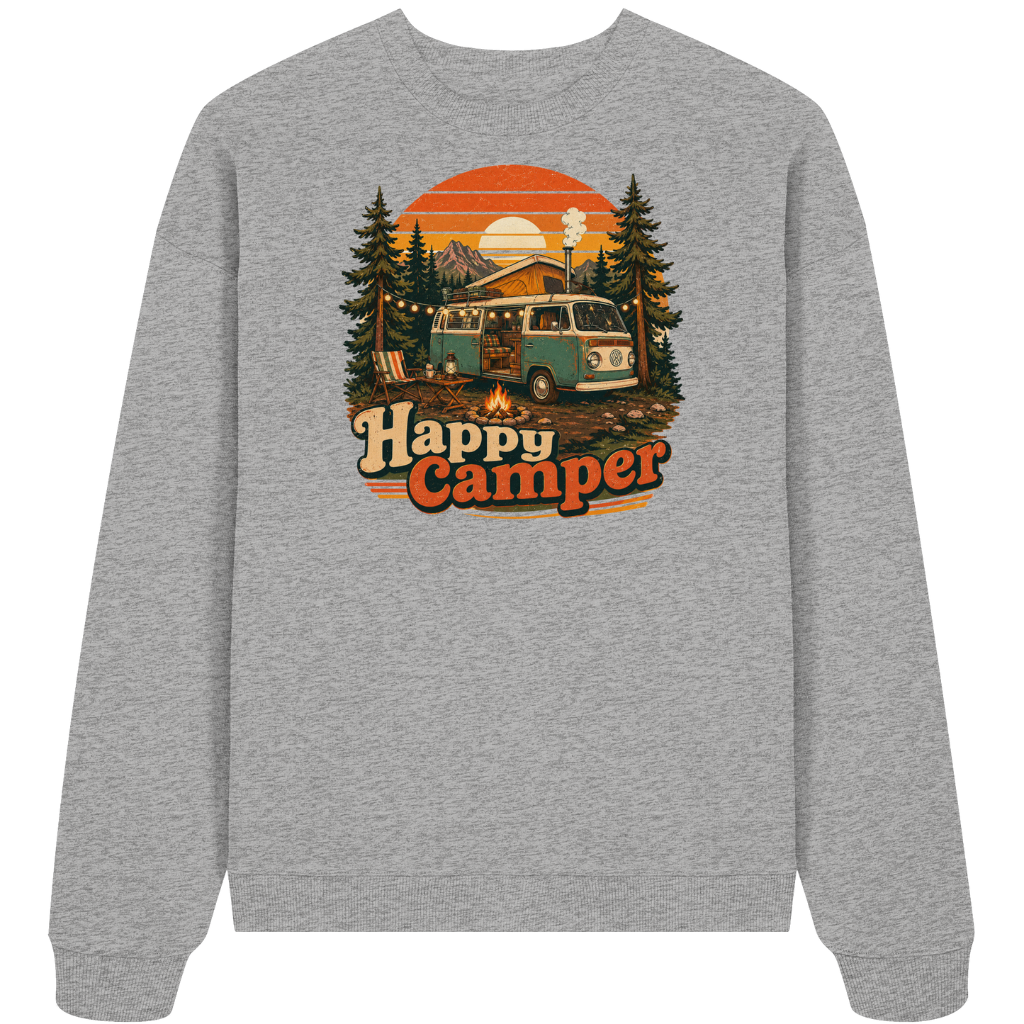 Clever Outdoor Happy Camper - Organic Oversize Sweatshirt