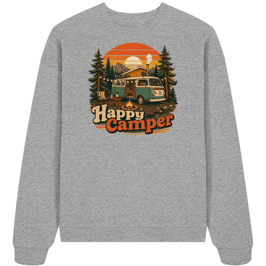 Clever Outdoor Happy Camper - Organic Oversize Sweatshirt - clever-outdoor.de