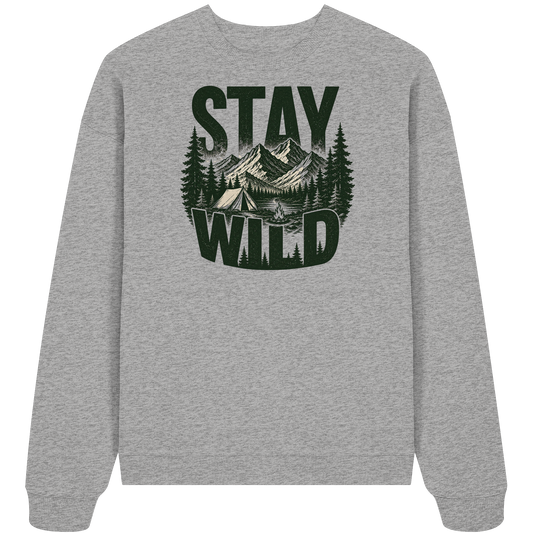 Clever Outdoor Stay Wild  - Organic Oversize Sweatshirt - clever-outdoor.de