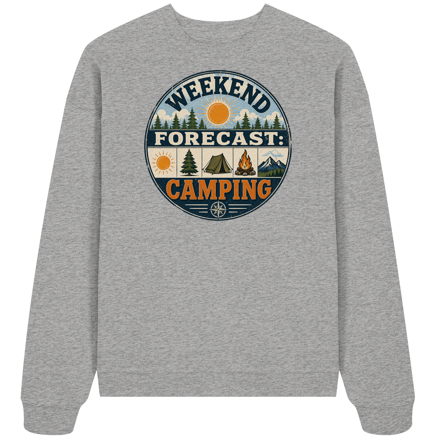 Clever Outdoor Weekend Forecast Camping - Organic Oversize Sweatshirt