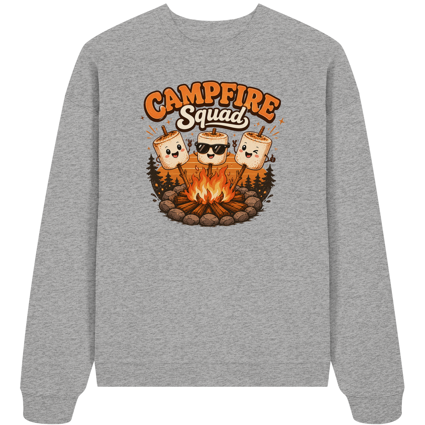 Clever Outdoor Campfire Squad - Organic Oversize Sweatshirt