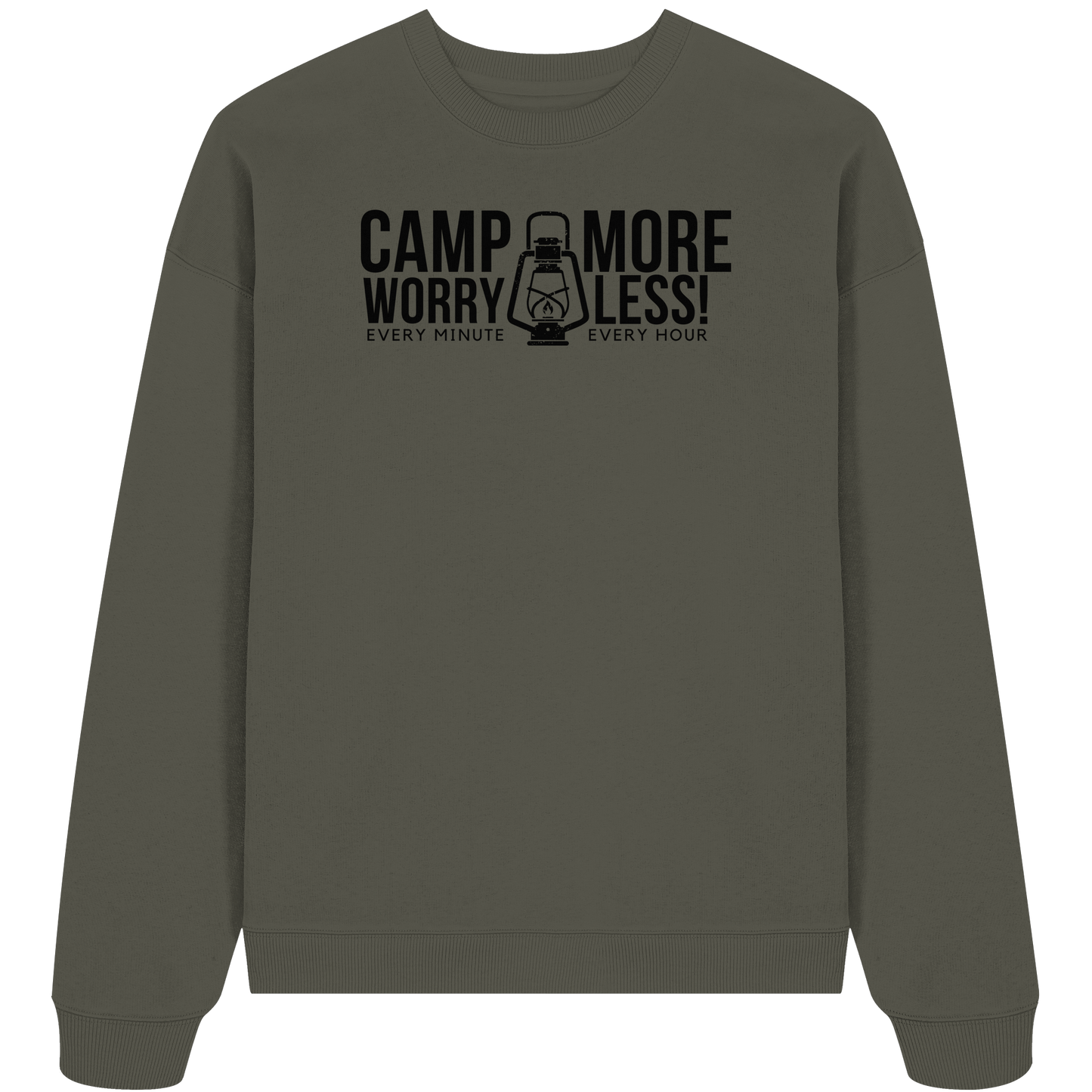 Clever Outdoor Camp More Worry Less  - Organic Oversize Sweatshirt