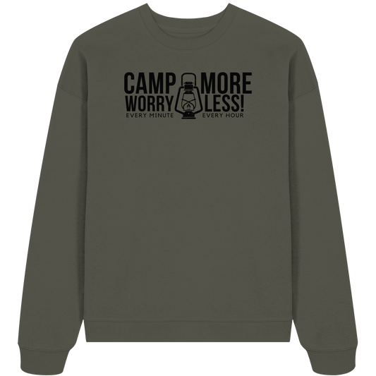 Clever Outdoor Camp More Worry Less  - Organic Oversize Sweatshirt - clever-outdoor.de