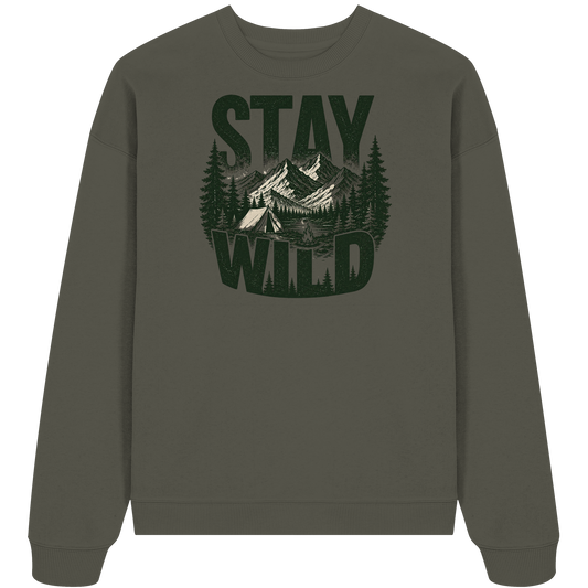 Clever Outdoor Stay Wild  - Organic Oversize Sweatshirt - clever-outdoor.de