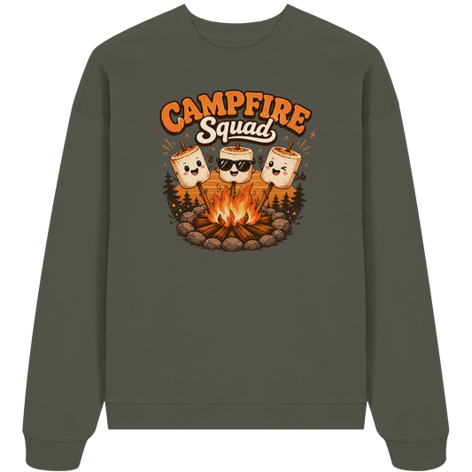 Clever Outdoor Campfire Squad - Organic Oversize Sweatshirt - clever-outdoor.de