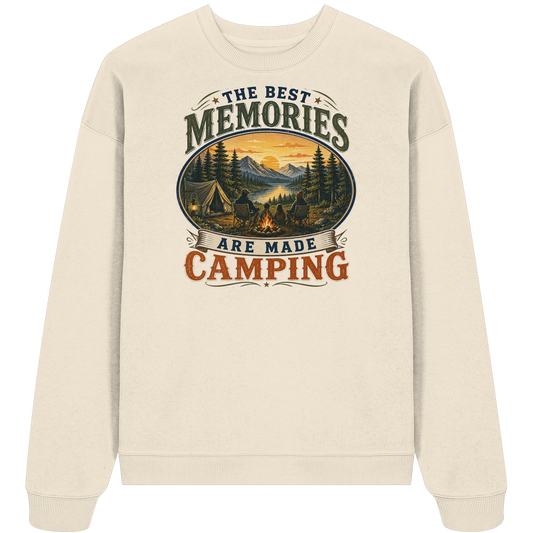 Clever Outdoor The Best Memories Are Made Camping - Organic Oversize Sweatshirt - clever-outdoor.de