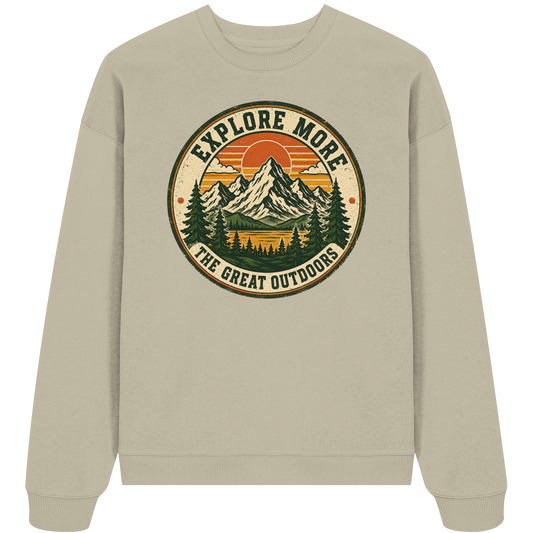 Clever Outdoor Explore More The Great Outdoors - Organic Oversize Sweatshirt - clever-outdoor.de