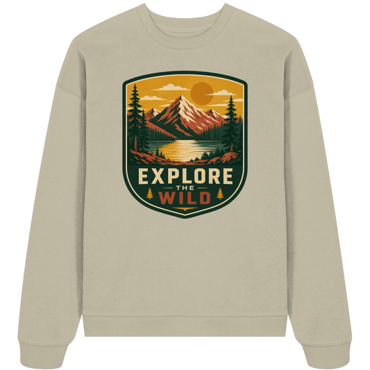 Clever Outdoor Explore The Wild - Organic Oversize Sweatshirt - clever-outdoor.de