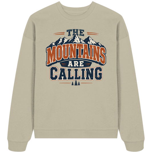Clever Outdoor The Mountains Are Calling - Organic Oversize Sweatshirt - clever-outdoor.de