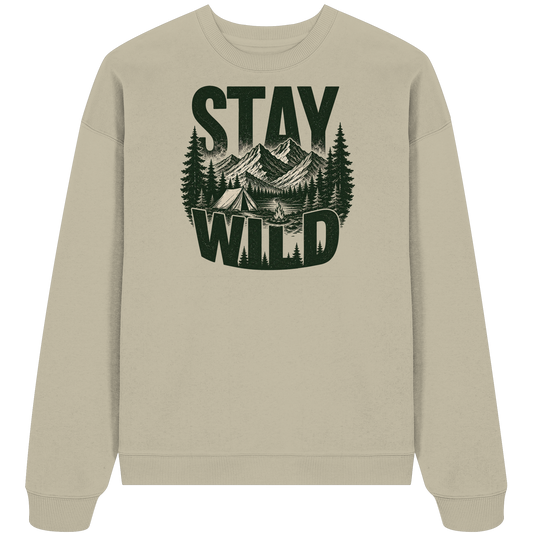 Clever Outdoor Stay Wild  - Organic Oversize Sweatshirt - clever-outdoor.de