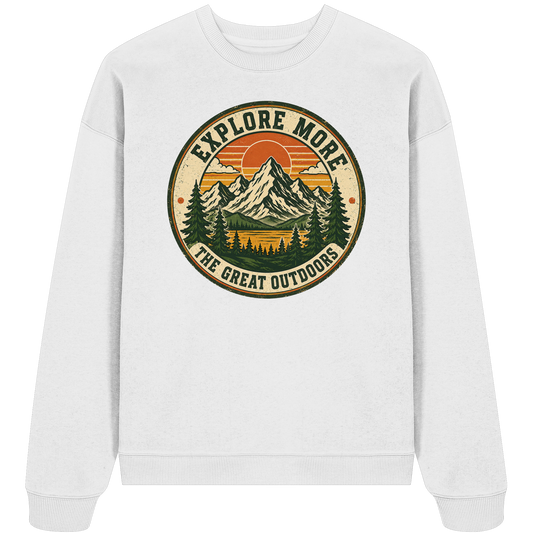 Clever Outdoor Explore More The Great Outdoors - Organic Oversize Sweatshirt - clever-outdoor.de