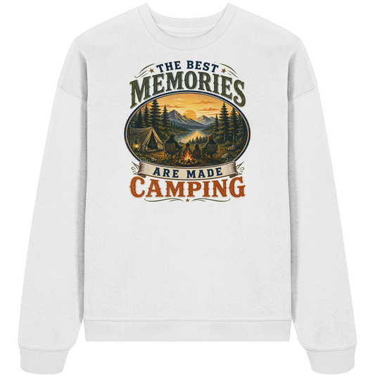Clever Outdoor The Best Memories Are Made Camping - Organic Oversize Sweatshirt - clever-outdoor.de