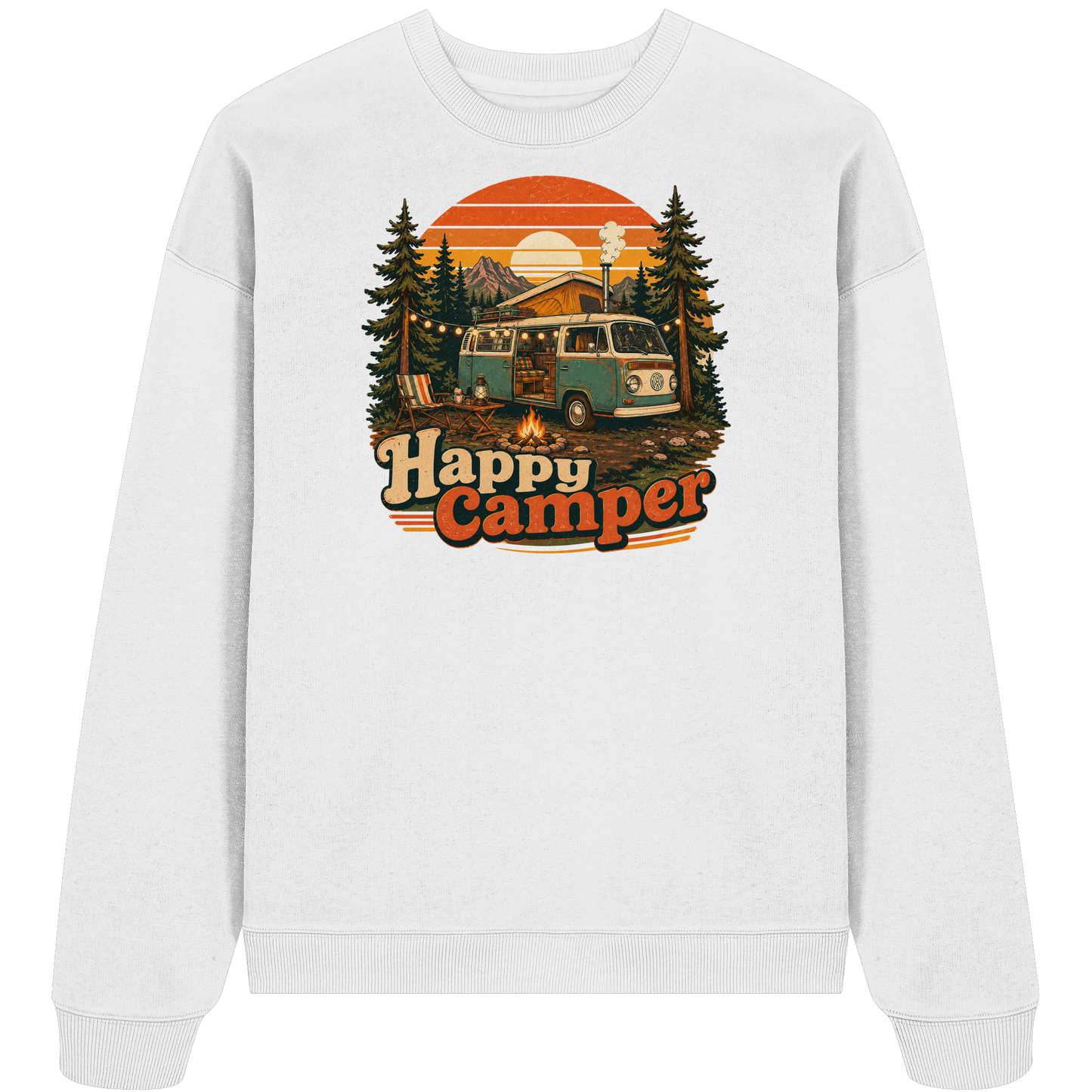 Clever Outdoor Happy Camper - Organic Oversize Sweatshirt