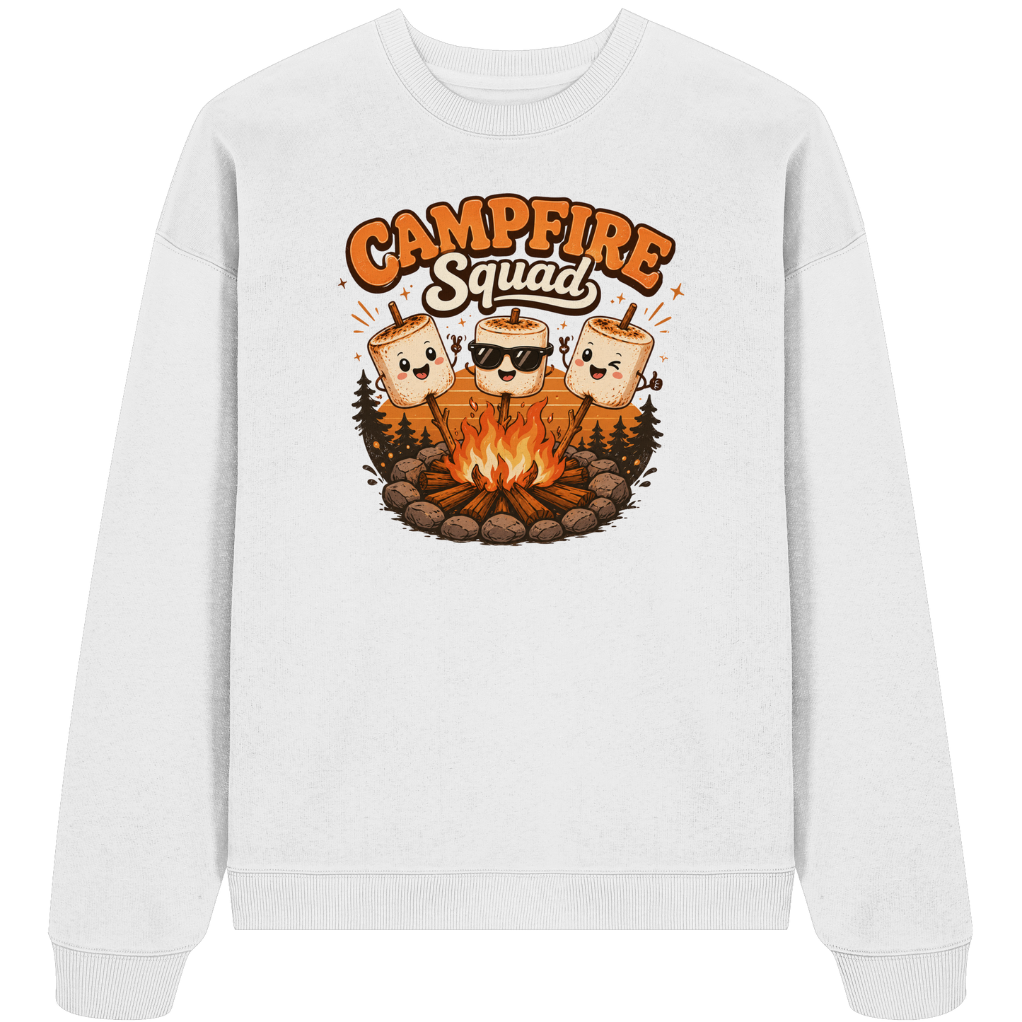 Clever Outdoor Campfire Squad - Organic Oversize Sweatshirt