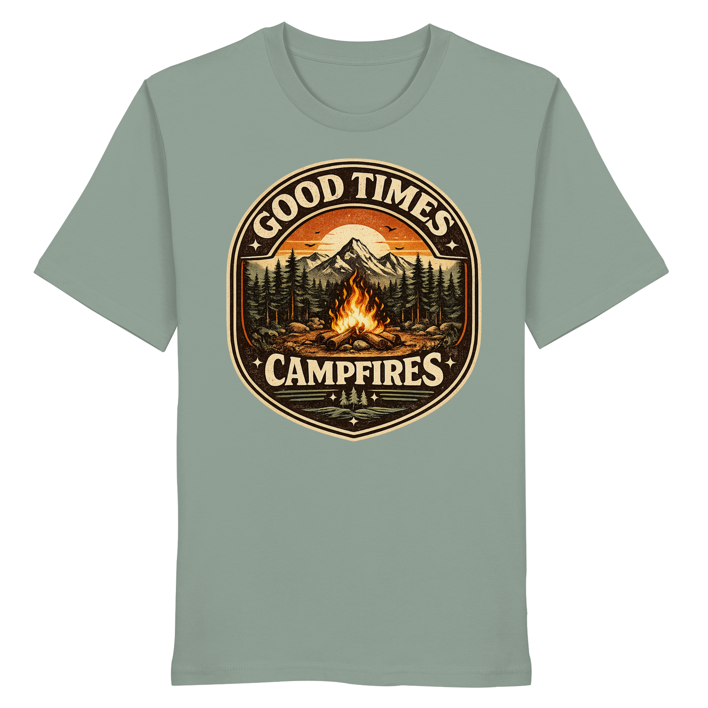 Clever Outdoor Good Times Campfires - Organic Shirt