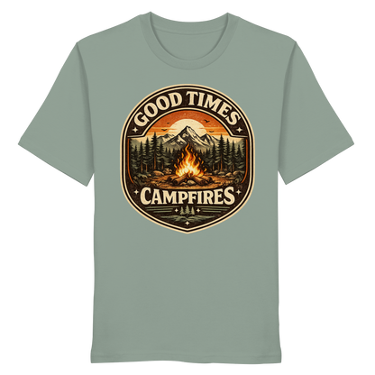 Clever Outdoor Good Times Campfires - Organic Shirt