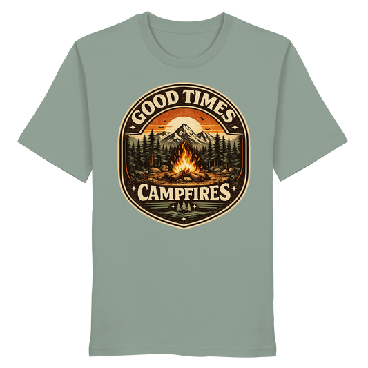 Clever Outdoor Good Times Campfires - Organic Shirt - clever-outdoor.de