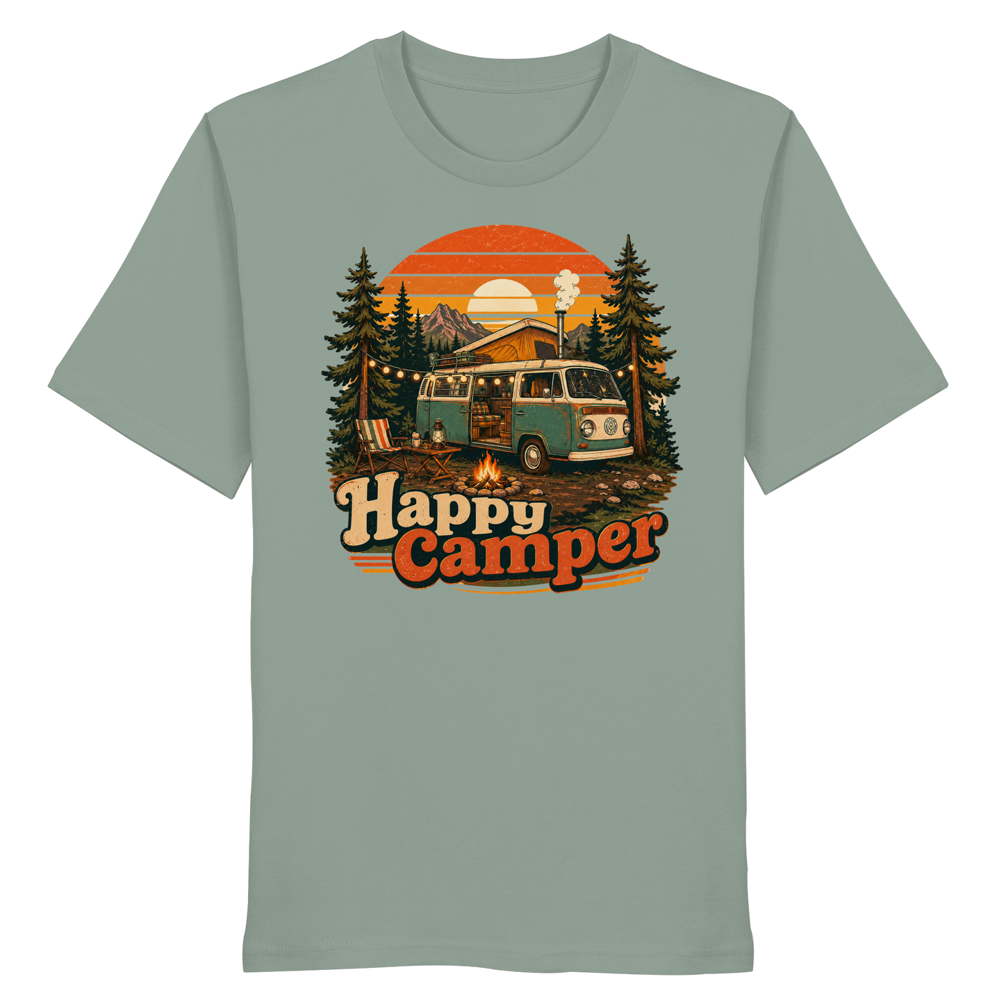 Clever Outdoor Happy Camper - Organic Shirt