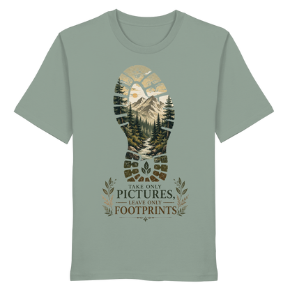 Clever Outdoor Take Only Pictures Leave Only Footprints - Organic Shirt