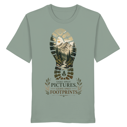 Clever Outdoor Take Only Pictures Leave Only Footprints - Organic Shirt - clever-outdoor.de
