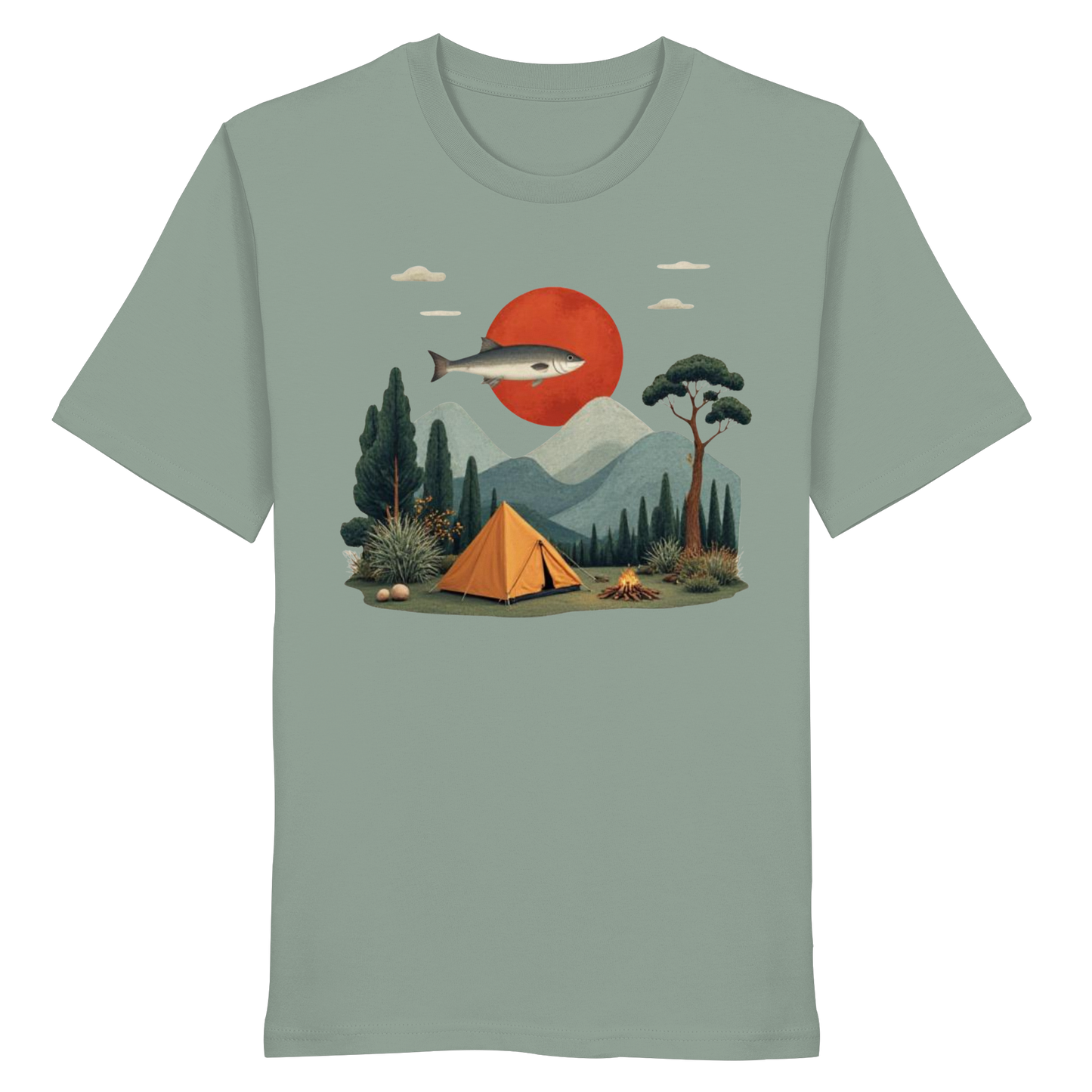 Clever Outdoor Red Sun Fish - Organic Shirt