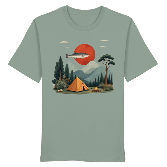 Clever Outdoor Red Sun Fish - Organic Shirt - clever-outdoor.de
